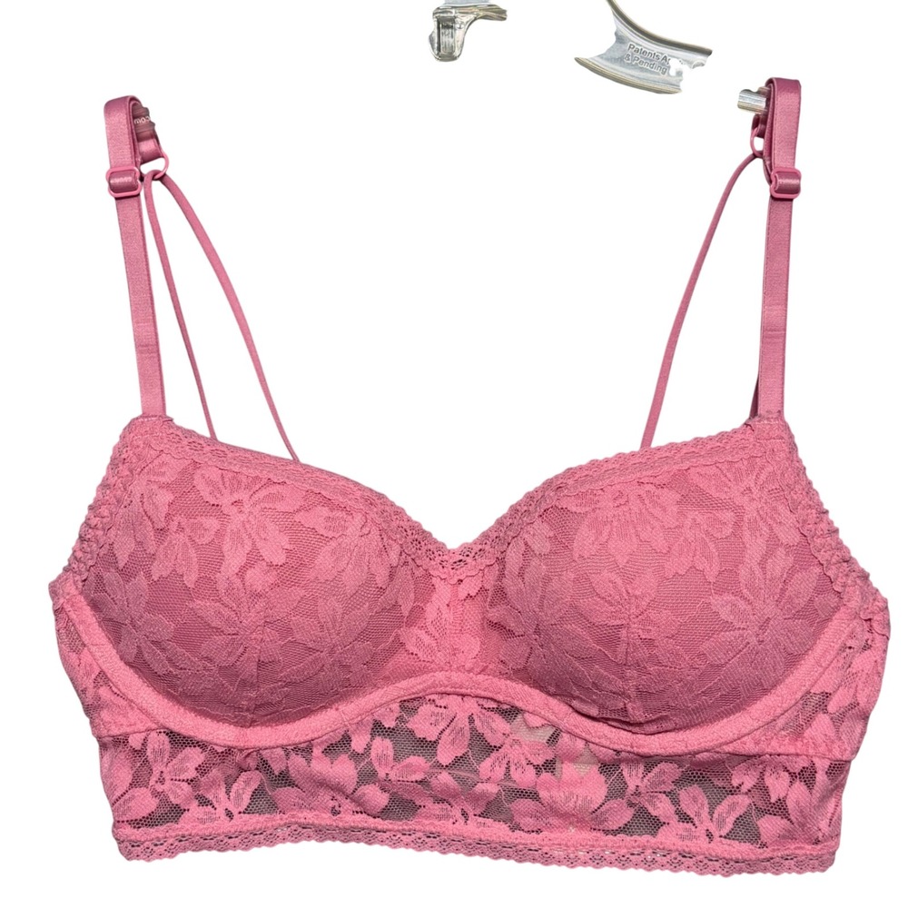 Victoria's Secret PINK Floral Lace Longline Bralette Pink XS 142805-QAS